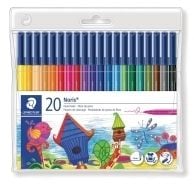 STAEDTLER Noris Club 326 - Fibertuppenn - assorterte farger - vannbasert matfargeblekk - 1 mm (en pakke 20)