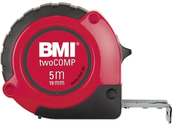Båndmått BMI twoComp 8 m med fastställning