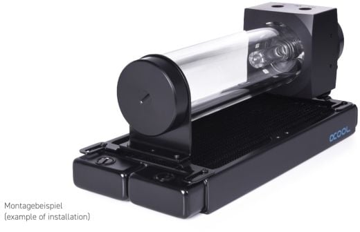 Alphacool Core 200 Aurora ARGB reservoar med VPP pumpe, akryl - svart