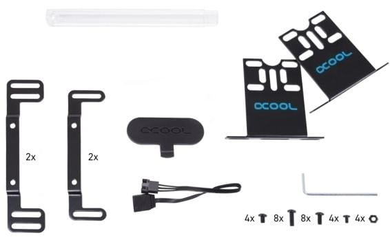 Alphacool Core 200 Aurora ARGB reservoar med VPP pumpe, akryl - svart