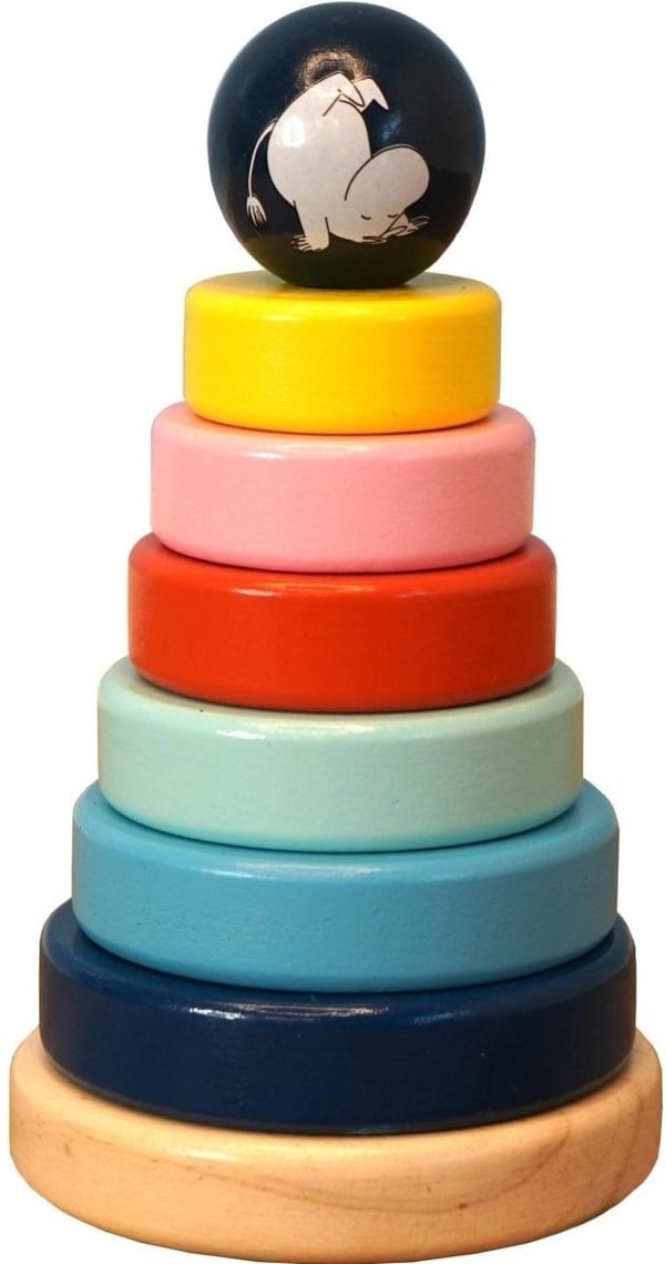 Barbo Toys träpyramidtorn Mumintrollen