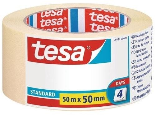 TESA Nastro i brevlim 50 mm x 50 m, 50 m, Beige, Papir, 50 mm, 1 stk