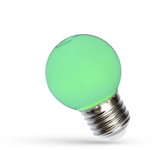 LED-pære Spectrum P45, E27, 1W grønn
