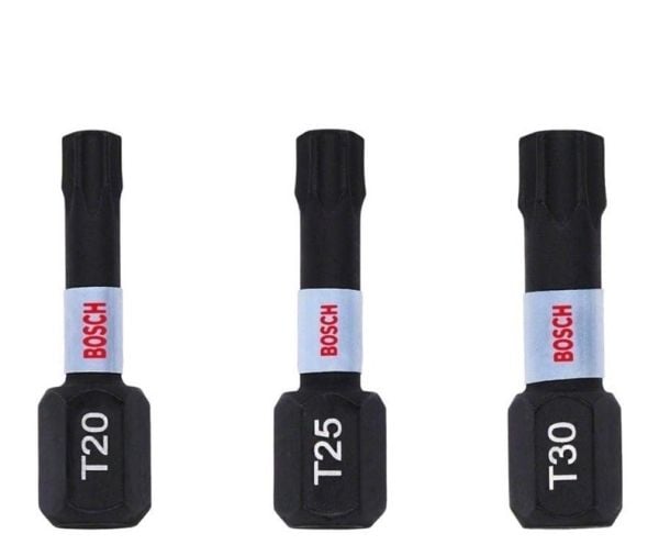 Bosch BIT-SET IMPACT CONTROL 3 stk. 25 mm /T20, T25, T30 / BOSCH