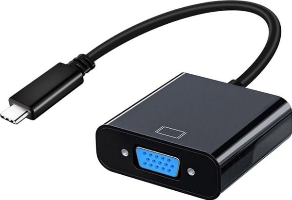 ART - Videokort - USB-C (hane) till HD-15 (VGA) (hona) - 15 cm - stöd för 1080p, 1920 x 1200 stöd