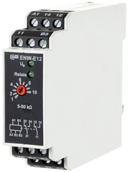 METZ CONNECT ENW-E12, Musta, Valkoinen, 24 V, 230 V, 22,5 x 95 x 75 mm, -20 - 70 °C