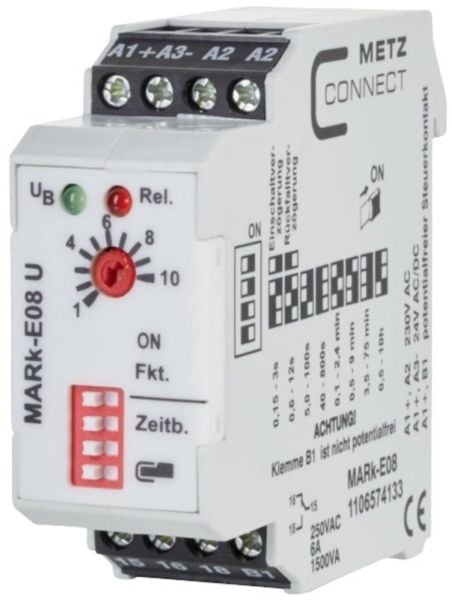METZ CONNECT 1106574133, Valkoinen, 24 V, 230 V, 22,5 x 60 x 61,3 mm, 70 g, -10 - 55 °C:ssa