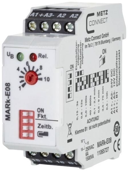 Metz Connect 11065727 MARk-E08 Aikarele Monikäyttöinen 24 V/AC, 24 V/DC 1 kpl 1 x vaihtokytkin