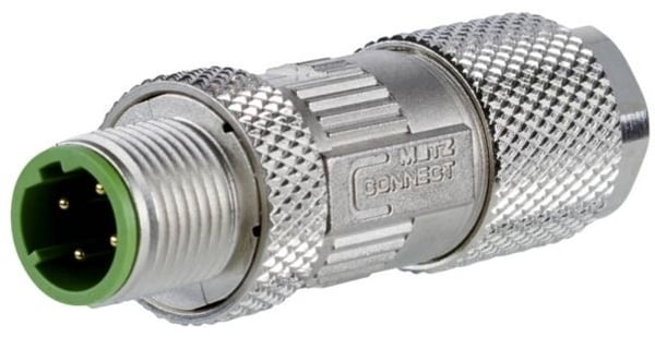 METZ CONNECT - Nettverkkontakt - M12 (P) skrubar - skjermet - CAT 5 - halogenfri, D-coded, IP67 (en pakke 10)