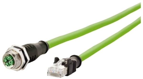 METZ CONNECT 142M2X25050, 5 m, Cat6a, RJ-45, M12, Grønn