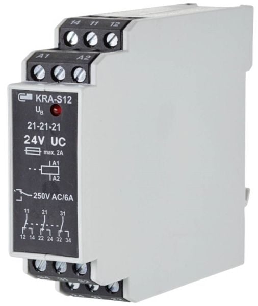 METZ CONNECT KRA-S12/21-21-21, Valkoinen, 24 V, 250 V, 22,5 x 60 x 61,3 mm, 140 g, -20 - 55 °C