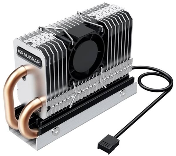Graugear radiator til M.2 SSD med vifte (G-M2HP04-F)