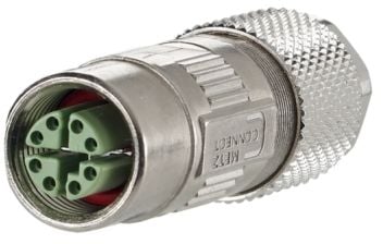 METZ CONNECT - Nettverkkontakt - 8-pins M12 (hunn) - skjermet - CAT 6a - IEEE 802.3an