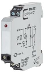 METZ CONNECT KRA-M6/21, valkoinen, 230 V, 250 V, 11,2 x 60 x 61,3 mm, 45 g, -20 - 55 °C