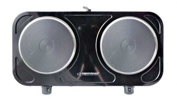Esperanza COTOPAXI - Elektrisk varmeplate - 2 kW - svart