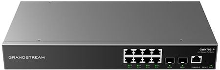 Grandstream GWN7801P - Switch - enterprise, managed - L2+ - 8 x 10/100/1000 (PoE+) - PoE (120 W)