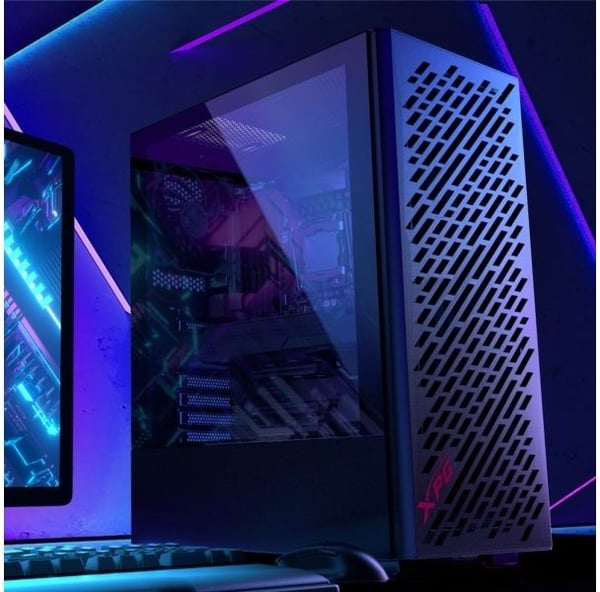 XPG VALOR AIR - Mid tower - ATX - genomskinlig sidopanel (härdat glas) - ingen strömförsörjning - svart - USB/Audio/Mic