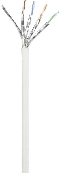 Renkforce RF-5043914 RJ45 verkkokaapeli, Patch Cable CAT 6A S/FTP 1.00 m Valkoinen liekinkestävä 1 kpl 1 kpl