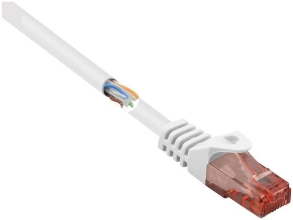 RF-5043884 RJ45-verkkokaapeli CAT 6 U/UTP 2,00 m valkoinen (RF-5043884)