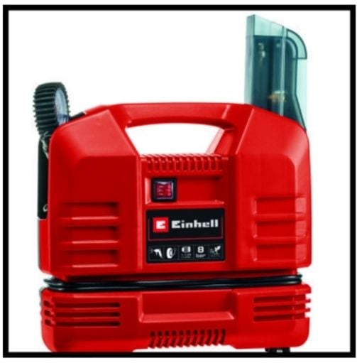 Einhell TC-AC 190 OF-sett, 190 l/min, 8 bar, 1100 W, 5 kg