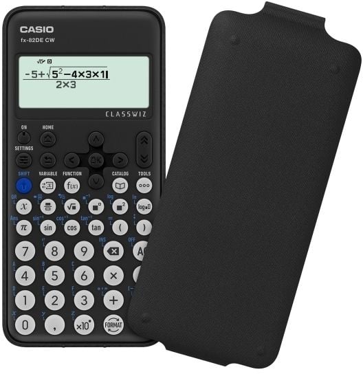 Casio FX-82DE CW, Lomme, Vitenskaplig, 12 sifre, Batteri, Svart
