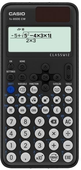 Casio FX-85DE CW, Lomme, Vitenskaplig, 12 sifre, Batteri/Solcelle, Svart