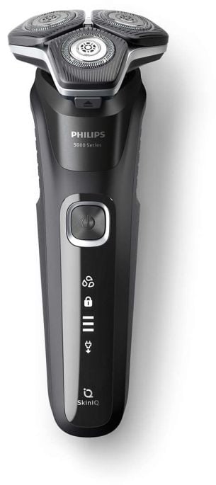 Philips SHAVER Series 5000 S5898/35 Wet & Dry elektrisk barbermaskin, Roterende hode, Svart, SteelPrecision blades, Rustfritt stål, Knapper, LED