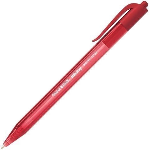 Papermate InkJoy 100 RT, Klips, Uttrykkbar kulepenn med hengefeste, Rød, 20 stykker, Medium