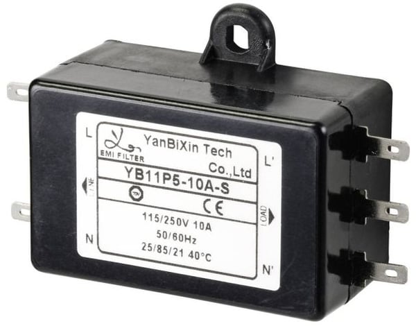 TRU COMPONENTS TC-10471952 Tehosuodatin 250 V/AC 10 A 0,3 mH (L x S x K) 68 x 50 x 25 mm 1 kpl 1 kpl