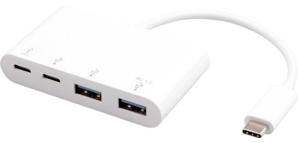 eSTUFF - Hub - USB-C, 2x USB 3.0, 2x USB-C 3.1 - 4 x USB 3.2 Gen 2 - stasjonær
