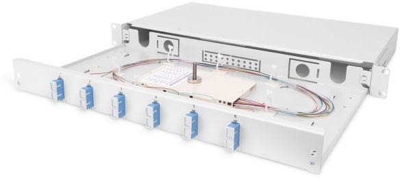 Digitus DN-96320/9, SC, OS2, grå, stål, hyllemontering, 1U