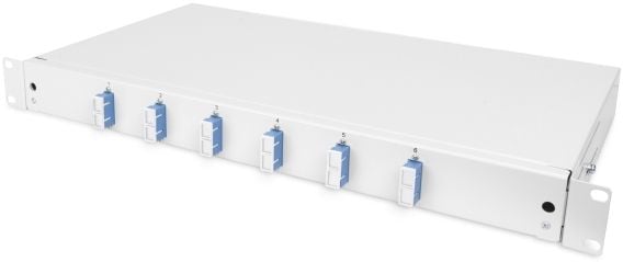 Digitus DN-96320/9, SC, OS2, Harmaa, Terästä, Telinekiinnitys, 1U
