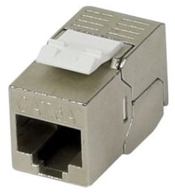 Keystone-moduuli TP-liitin RJ45 CAT6A 500MHz Lyhyt ja kaapelikiristin Synergy 21