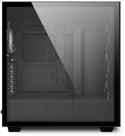 Sharkoon Rebel C50 RGB - ATX-boks - sidepanel med vindu (herdet glass) - ingen strømforsyning (ATX) - svart - USB/lyd