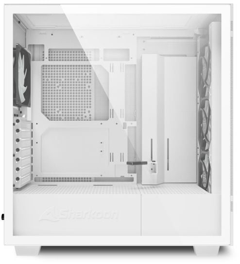 Sharkoon Rebel C50 RGB - ATX-boks - sidepanel med vindu (herdet glass) - ingen strømforsyning (ATX) - hvit - USB/lyd