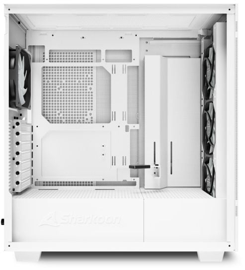 Sharkoon Rebel C50 RGB - ATX-boks - sidepanel med vindu (herdet glass) - ingen strømforsyning (ATX) - hvit - USB/lyd