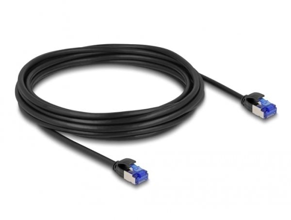 Delock RJ45 verkkokaapeli Cat.6A S/FTP Slim 5 m musta
