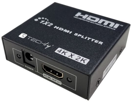 Techly IDATA HDMI-4K230, HDMI, 2x HDMI, 3840 x 2160 piksler, Sort, Metall, 15 m