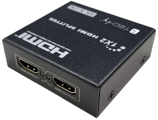 Techly IDATA HDMI-4K230, HDMI, 2x HDMI, 3840 x 2160 piksler, Sort, Metall, 15 m