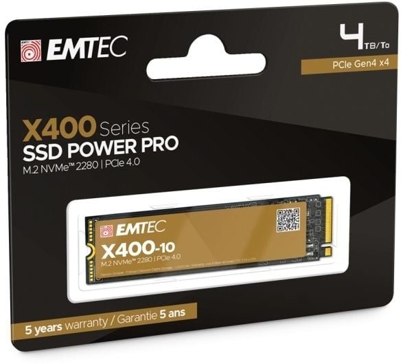 EMTEC Power Pro X400-10 - SSD - 4 TB - intern - M.2 2280 - PCIe 4.0 x4 (NVMe)