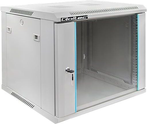 Qoltec - Rack skap - grå - 12U - 19"