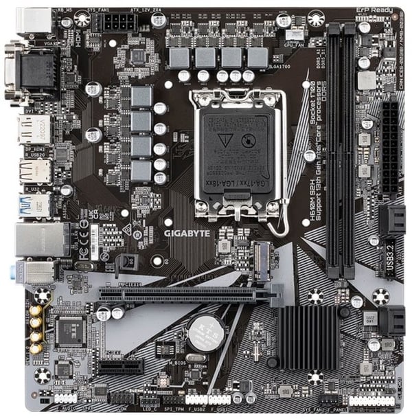 Gigabyte H610M S2H - 1.0 - hovedkort - micro ATX - LGA1700-sokkel - H610 Chipset - USB 3.2 Gen 1 - Gigabit LAN - innbygd grafikk (CPU kreves) - HD-...