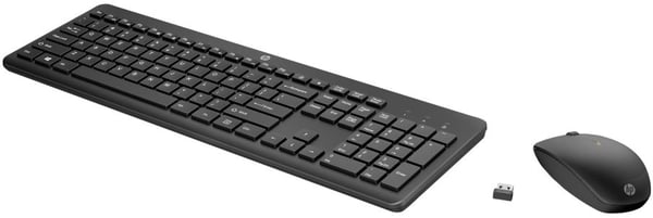 HP 450 - Tangentbord - programmerbar - 100% - full size - trådlös - 2.4 GHz - QWERTY - internationell engelska - svart