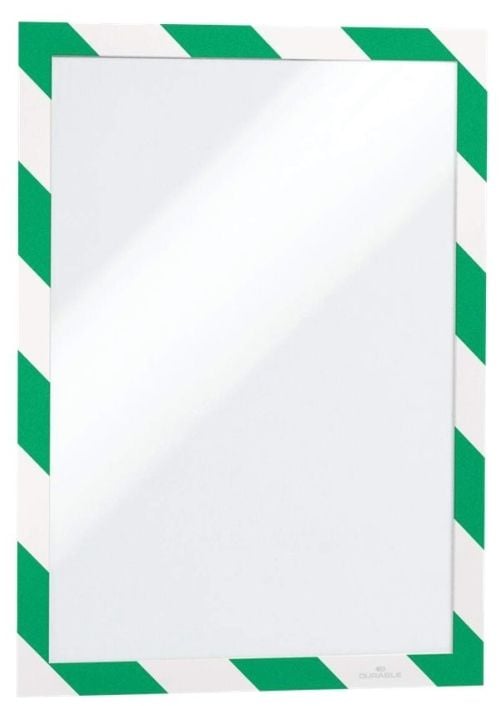 DURABLE DURAFRAME SECURITY - Dokumentholder - for A4 - dobbeltsidet - hvit/grønn (en pakke 2)