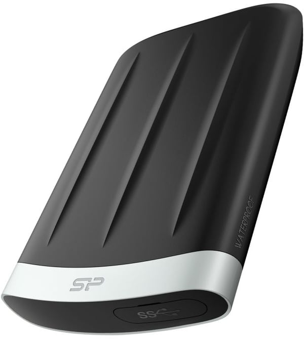 SILICON POWER Armor A65B - Hårddisk - 1 TB - extern (portabel) - 2.5" - USB 3.2 Gen 1 - 256 bitars AES - svart, grå