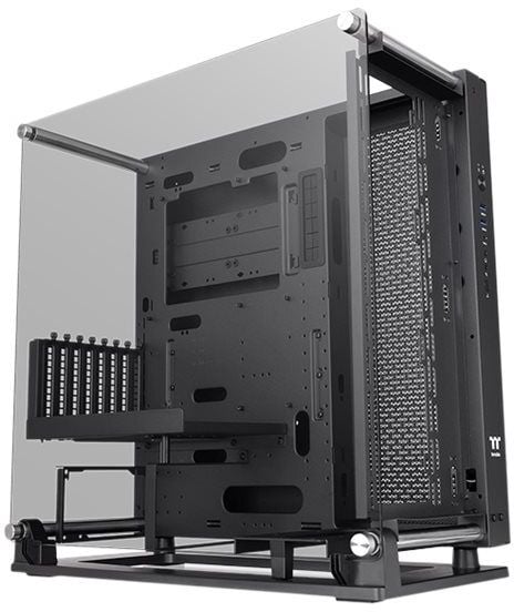 Thermaltake Core P3 TG Pro - Mid tower - utvidet ATX (E-ATX) - sidepanel med vindu (herdet glass) - ingen strømforsyning (PS/2) - svart - USB/lyd