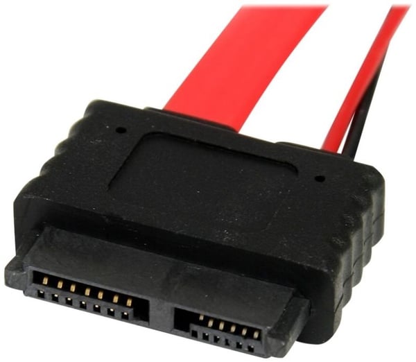 StarTech 20in Slimline SATA to SATA with LP4 Power Cable Adapter - slim SATA Adapter - slimline Adapter - slim SATA to SATA (SLSATAF20) - SATA-kabe...