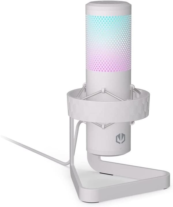 ENDORFY AXIS streaming-mikrofon (hvit, USB-C, RGB, 3,5 mm jack)