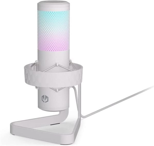 ENDORFY AXIS streaming-mikrofon (hvit, USB-C, RGB, 3,5 mm jack)