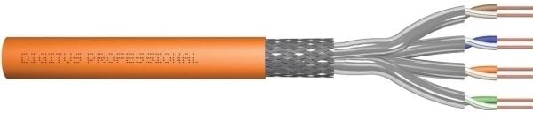 DIGITUS Professional - Bulkkabel - 25 m - SFTP, PiMF - CAT 7 - halogenfri, stigtap, solid, campus - oranssi, RAL 2000